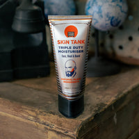Skin Tank Triple Duty Moisturiser 100ml tube – Australian made men's moisturiser for face, head, hands and beard with natural plant ingredients