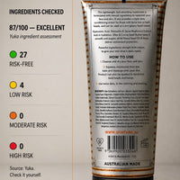 Skin Tank Triple Duty Moisturiser ingredients rated 87/100 Excellent by Yuka – 27 risk-free ingredients, zero moderate or high risk, cruelty free, Australian made